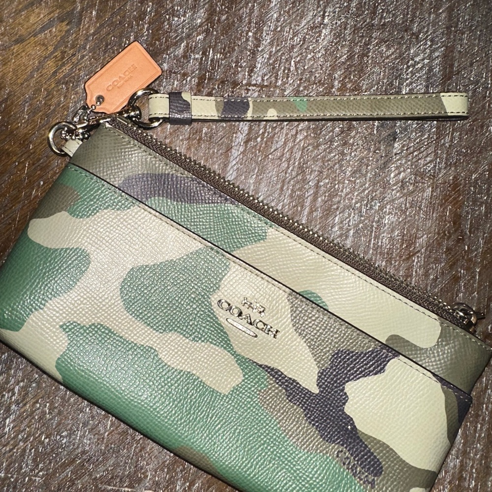 Coach Camo Wristlet